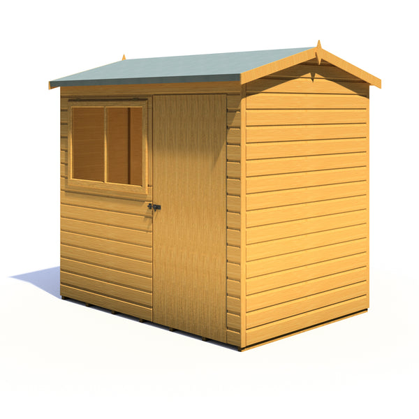 Lewis 7x5 Reverse Apex Style C Garden Shed 12mm Shiplap T&G