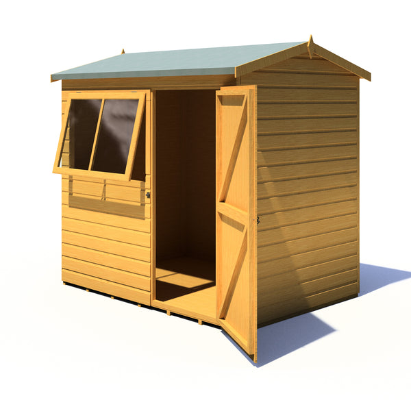 Lewis 7x5 Reverse Apex Style C Garden Shed 12mm Shiplap T&G