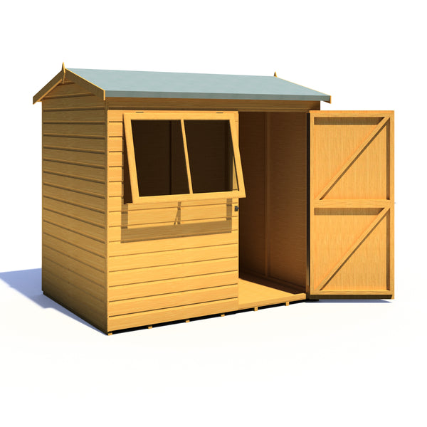 Lewis 7x5 Reverse Apex Style C Garden Shed 12mm Shiplap T&G