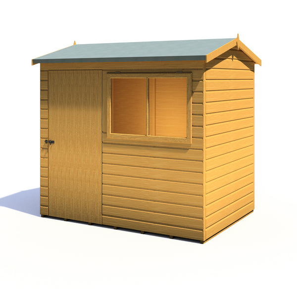 Lewis 7x5 Reverse Apex Style D Garden Shed 12mm Shiplap T&G