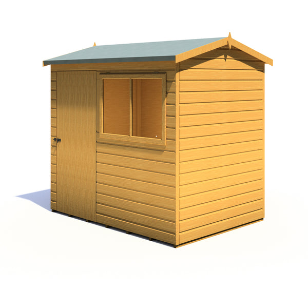 Lewis 7x5 Reverse Apex Style D Garden Shed 12mm Shiplap T&G