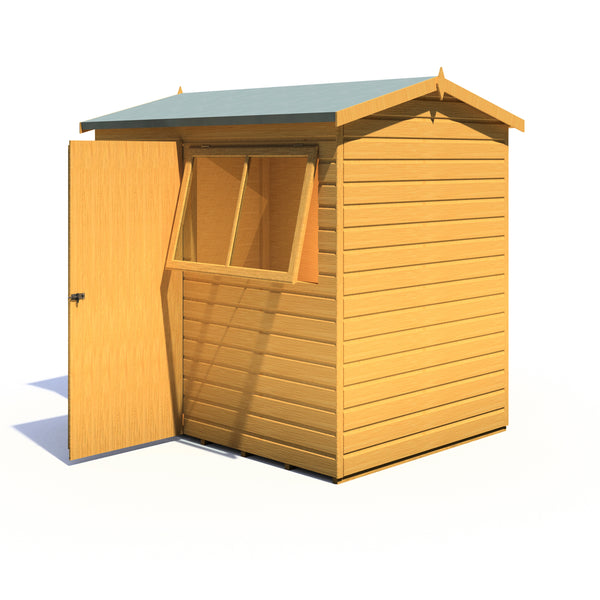 Lewis 7x5 Reverse Apex Style D Garden Shed 12mm Shiplap T&G