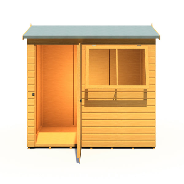 Lewis 7x5 Reverse Apex Style D Garden Shed 12mm Shiplap T&G