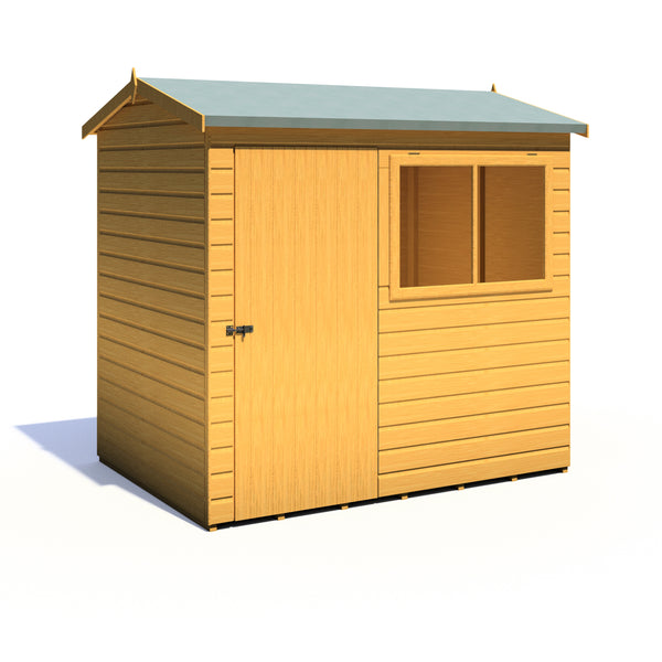 Lewis 7x5 Reverse Apex Style D Garden Shed 12mm Shiplap T&G