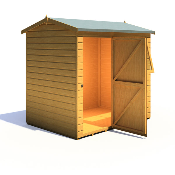 Lewis 7x5 Reverse Apex Style D Garden Shed 12mm Shiplap T&G