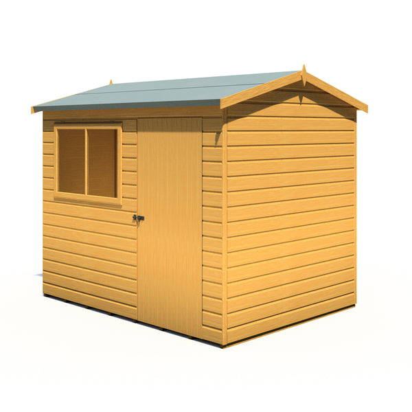 Lewis 8x6 SD Reverse Apex Style C Garden Shed 12mm Shiplap T&G
