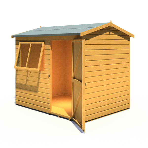 Lewis 8x6 SD Reverse Apex Style C Garden Shed 12mm Shiplap T&G