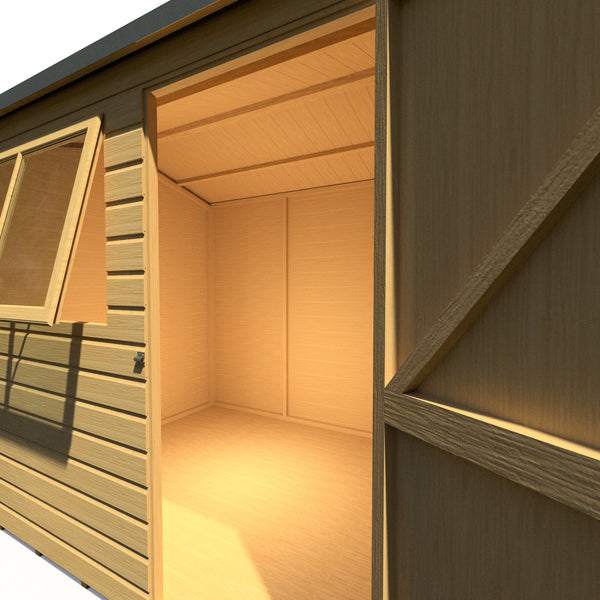 Lewis 8x6 SD Reverse Apex Style C Garden Shed 12mm Shiplap T&G