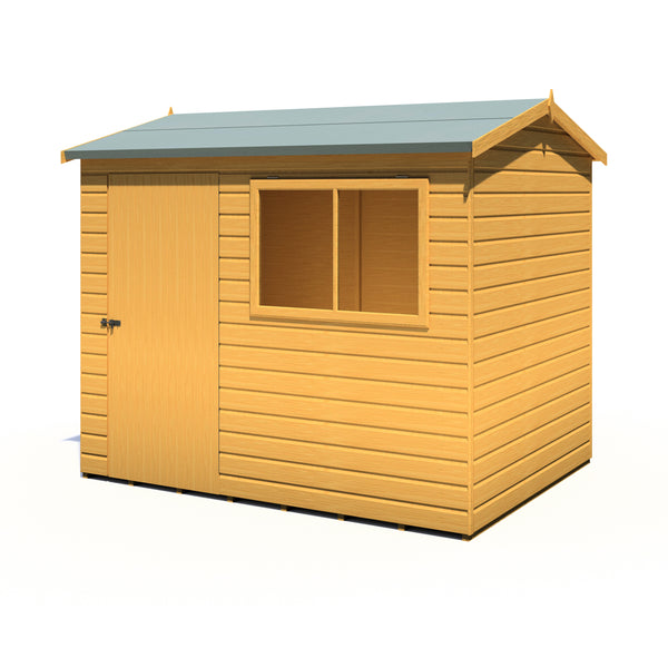 Lewis 8x6 SD Reverse Apex Style D Garden Shed 12mm Shiplap T&G