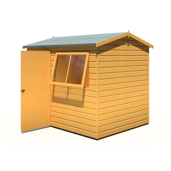 Lewis 8x6 SD Reverse Apex Style D Garden Shed 12mm Shiplap T&G