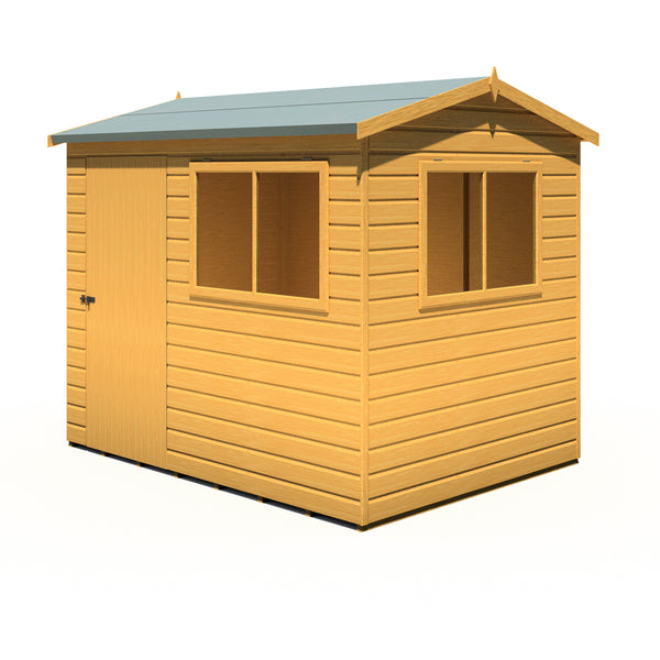 Lewis 8x6 SD Reverse Apex Style D Garden Shed 12mm Shiplap T&G