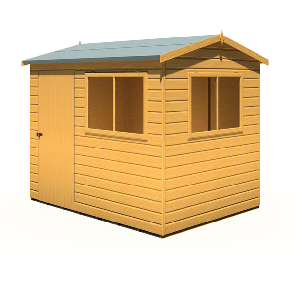Lewis 8x6 SD Reverse Apex Style D Garden Shed 12mm Shiplap T&G