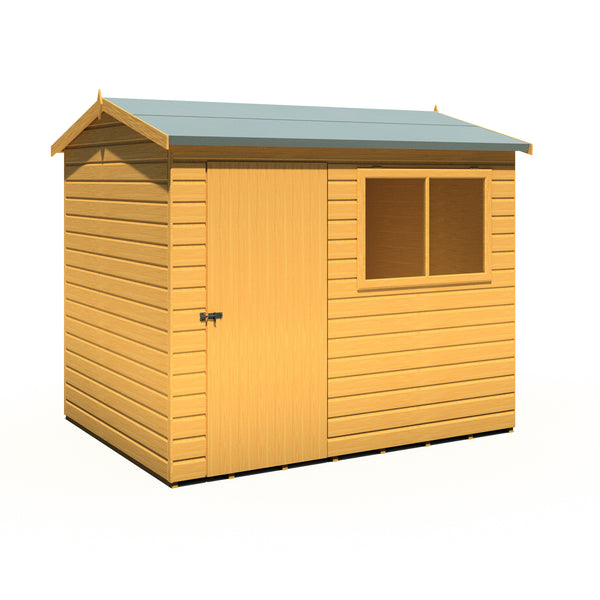 Lewis 8x6 SD Reverse Apex Style D Garden Shed 12mm Shiplap T&G