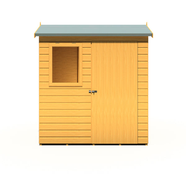 Lewis 6x4 Reverse Apex Style C Garden Shed Single Door 12mm T&G