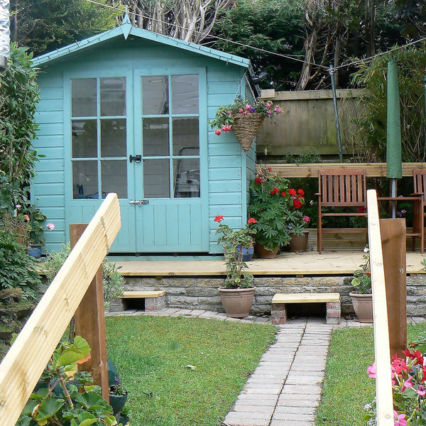 Shire Lumley 7x5 12mm interlock Clad wooden Summerhouse - Best Shed