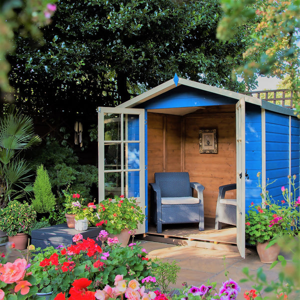 Shire Lumley 7x5 12mm interlock Clad wooden Summerhouse - Best Shed