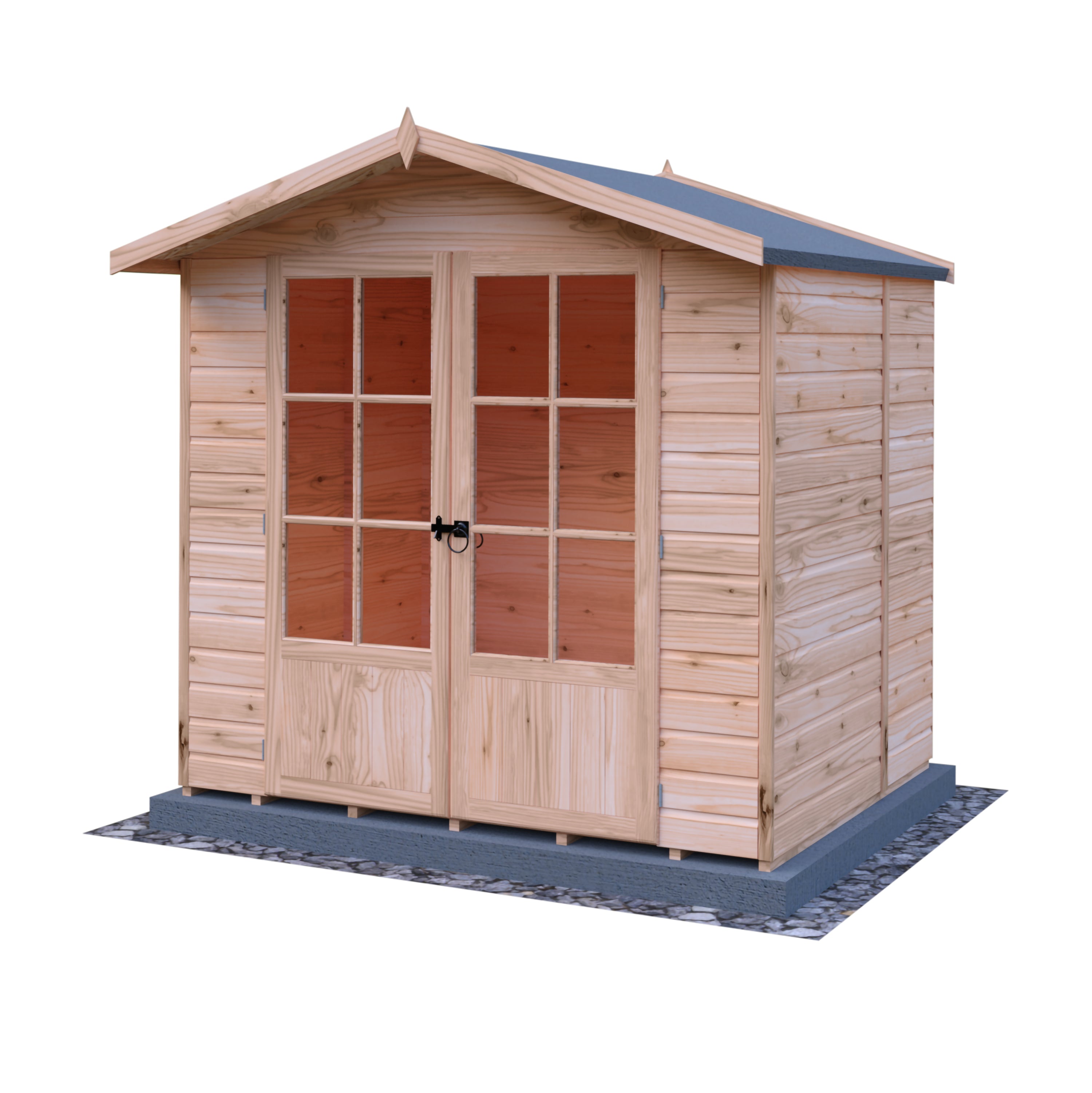Shire Lumley 7x5 12mm interlock Clad wooden Summerhouse - Best Shed
