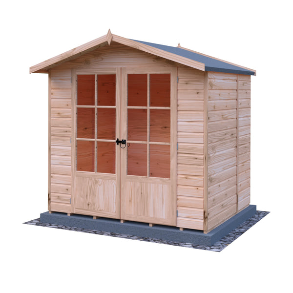 Shire Lumley 7x5 12mm interlock Clad wooden Summerhouse - Best Shed