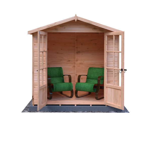 Shire Lumley 7x5 12mm interlock Clad wooden Summerhouse - Best Shed