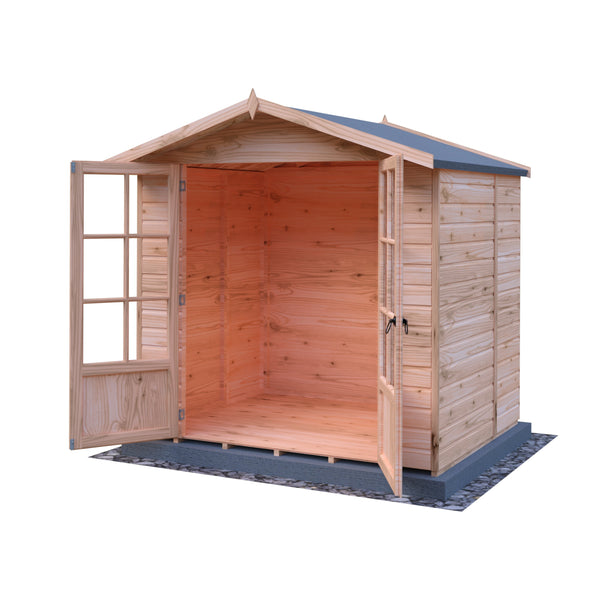 Shire Lumley 7x5 12mm interlock Clad wooden Summerhouse - Best Shed