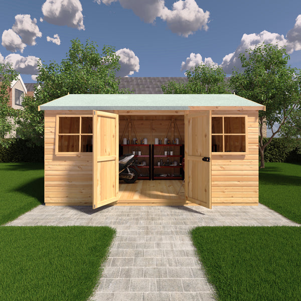 Mammoth 10x15 Double Door 12mm Shiplap Garden Shed