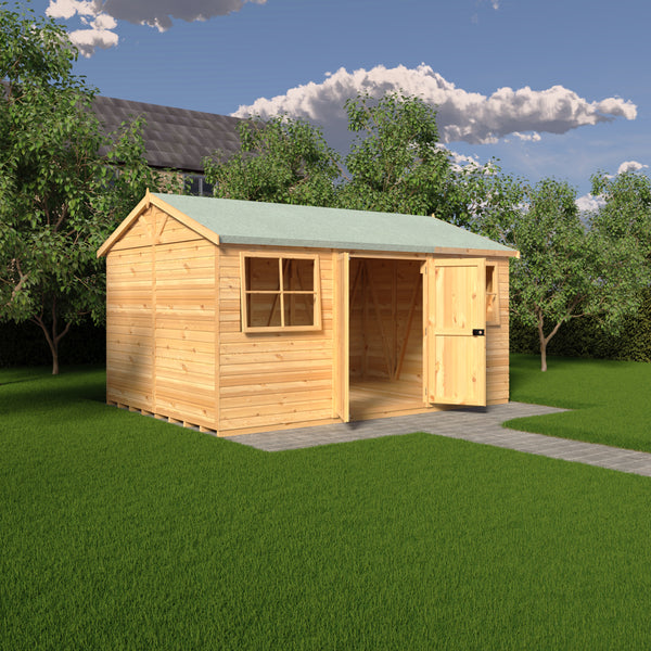 Mammoth 10x15 Double Door 12mm Shiplap Garden Shed