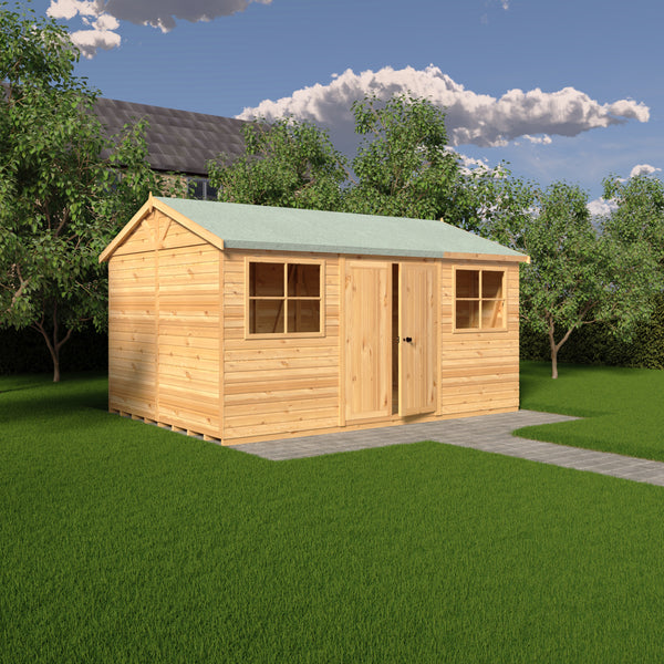 Mammoth 10x15 Double Door 12mm Shiplap Garden Shed