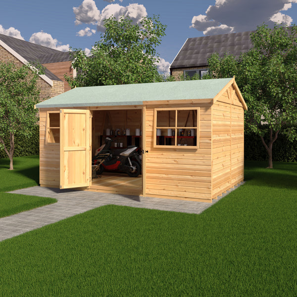 Mammoth 10x15 Double Door 12mm Shiplap Garden Shed