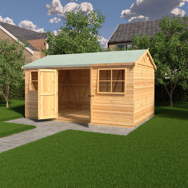 Mammoth 10x15 Double Door 12mm Shiplap Garden Shed