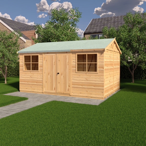 Mammoth 10x15 Double Door 12mm Shiplap Garden Shed