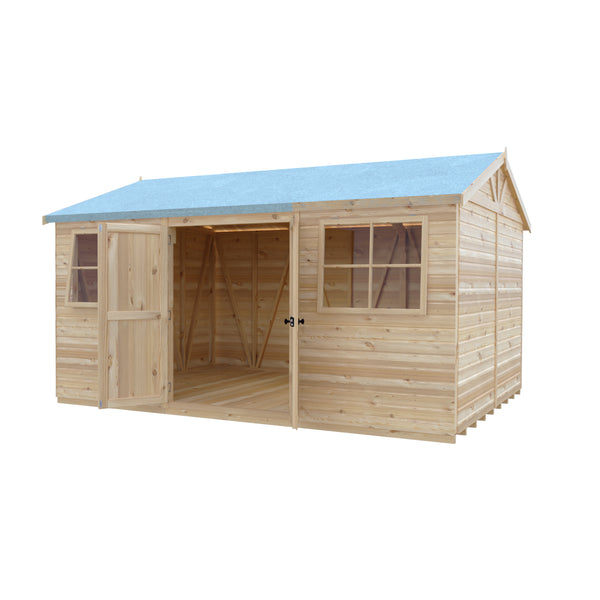 Mammoth 10x15 Double Door 12mm Shiplap Garden Shed