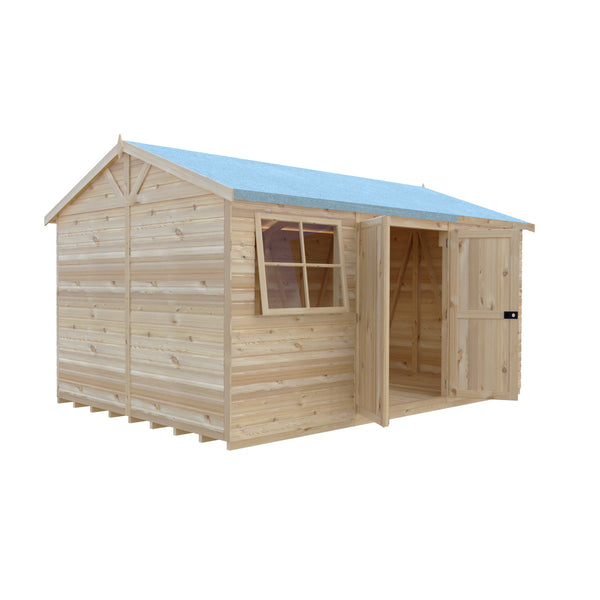 Mammoth 10x15 Double Door 12mm Shiplap Garden Shed
