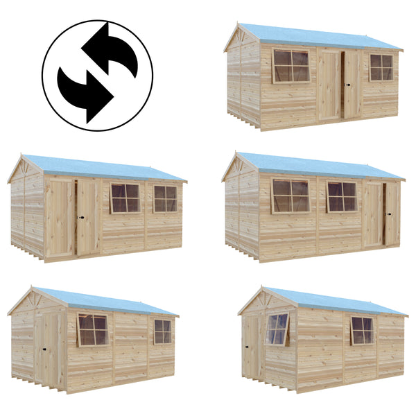 Mammoth 10x15 Double Door 12mm Shiplap Garden Shed