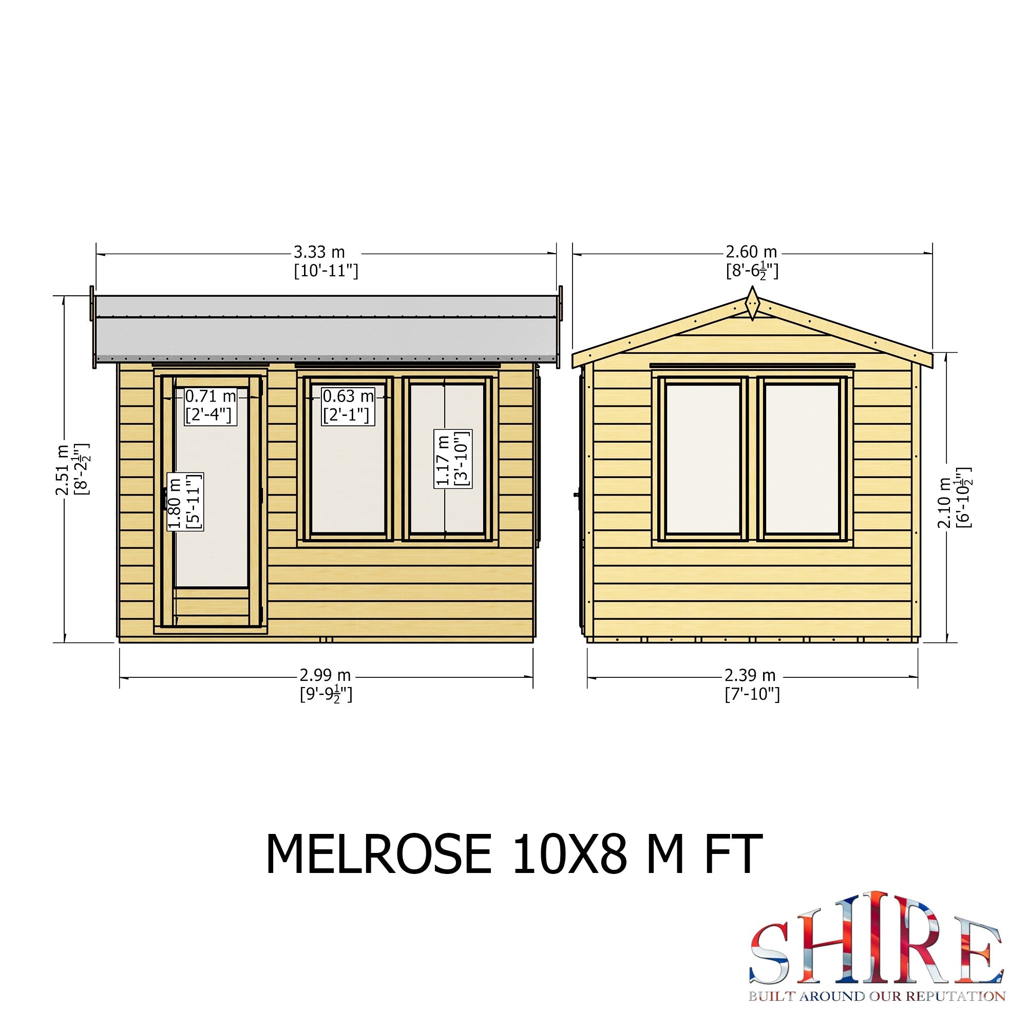 10x8 insulated Garden Studio Office - Best Shed