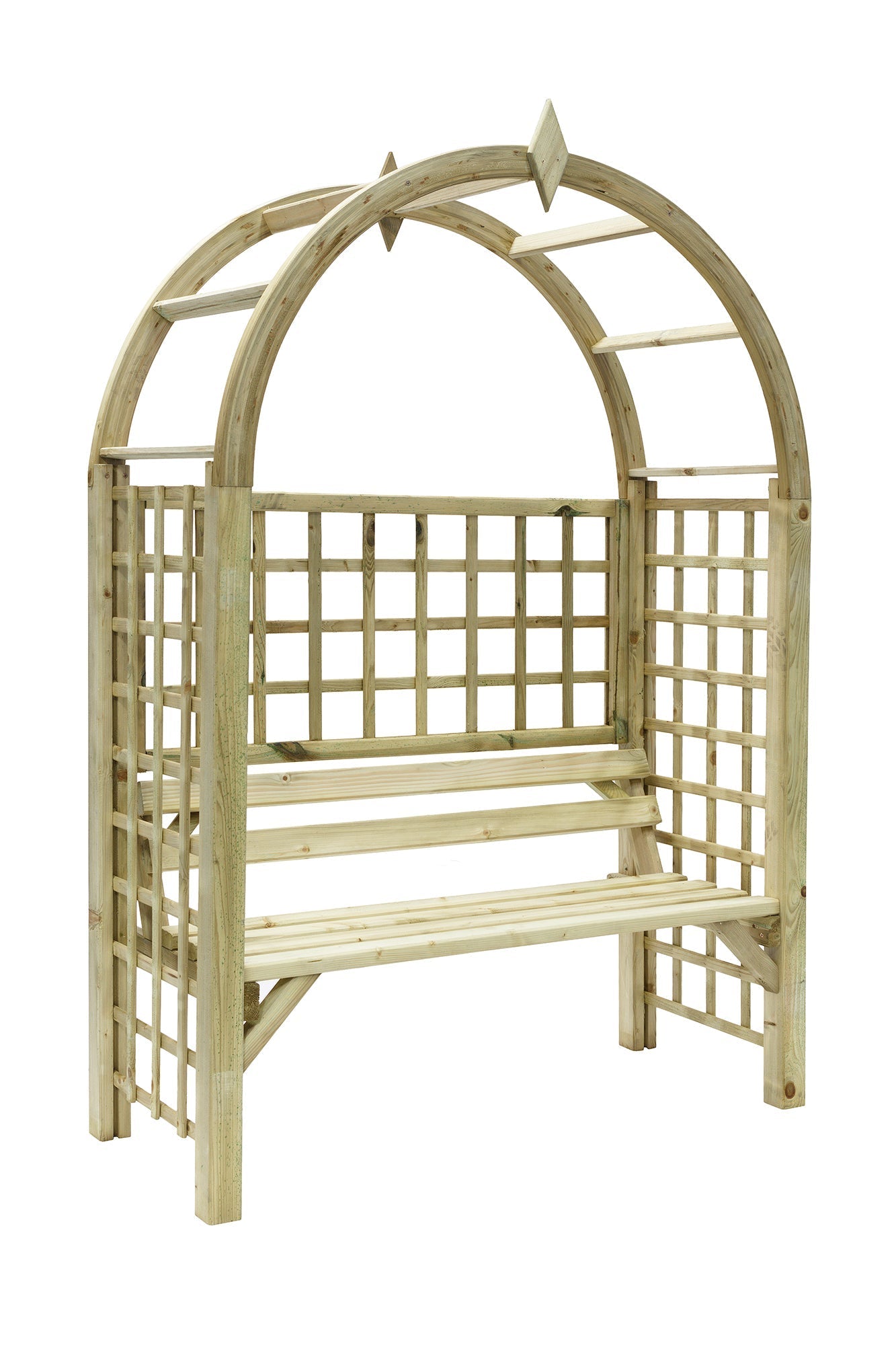 Montebello Arched Arbour Garden Seat with Trellis - Best Shed