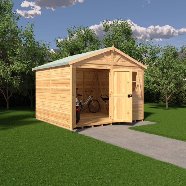 Mammoth 10x10 Double Door 12mm Shiplap Garden Shed