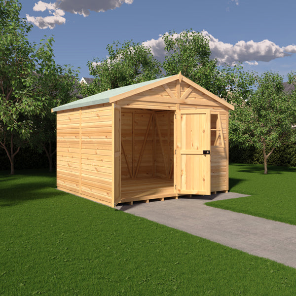 Mammoth 10x10 Double Door 12mm Shiplap Garden Shed