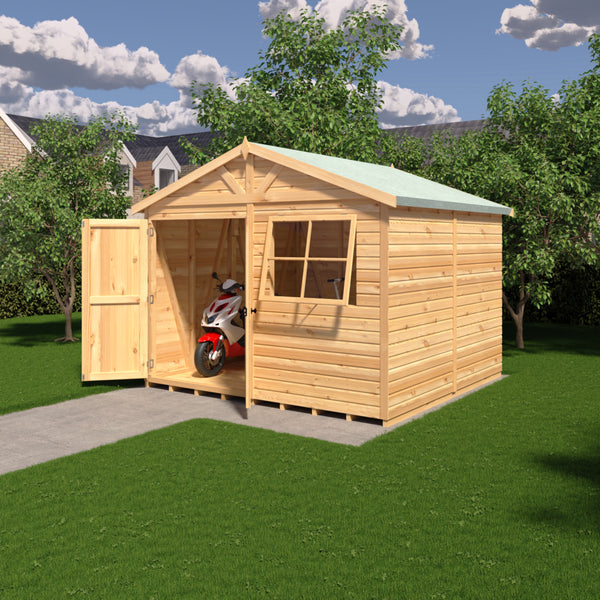 Mammoth 10x10 Double Door 12mm Shiplap Garden Shed