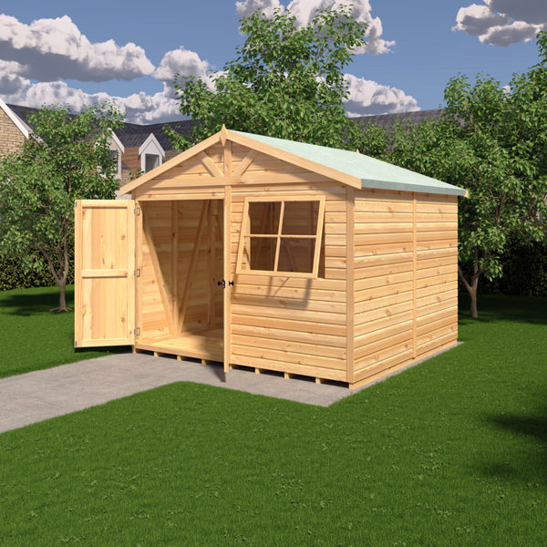 Mammoth 10x10 Double Door 12mm Shiplap Garden Shed