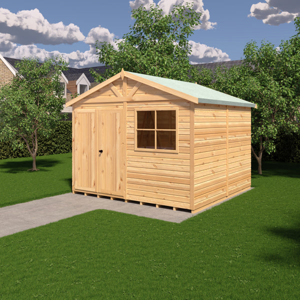 Mammoth 10x10 Double Door 12mm Shiplap Garden Shed