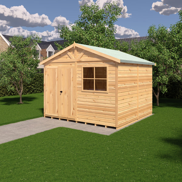 Mammoth 10x10 Double Door 12mm Shiplap Garden Shed