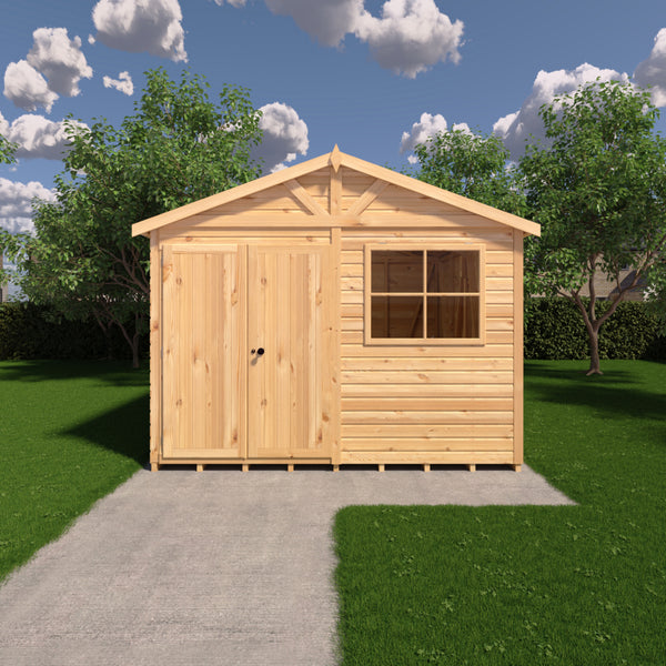 Mammoth 10x10 Double Door 12mm Shiplap Garden Shed