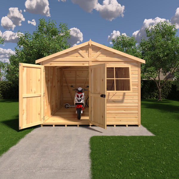 Mammoth 10x10 Double Door 12mm Shiplap Garden Shed