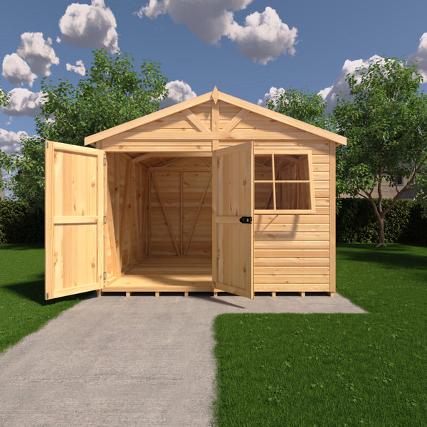 Mammoth 10x10 Double Door 12mm Shiplap Garden Shed
