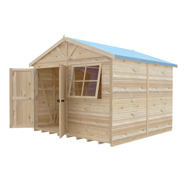 Mammoth 10x10 Double Door 12mm Shiplap Garden Shed