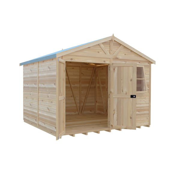 Mammoth 10x10 Double Door 12mm Shiplap Garden Shed