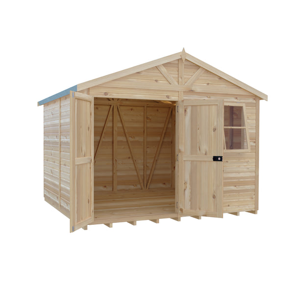 Mammoth 10x10 Double Door 12mm Shiplap Garden Shed