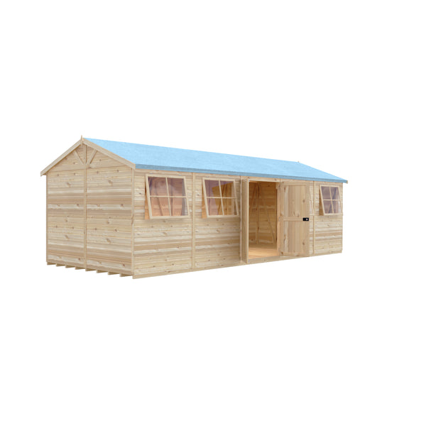 Mammoth 10x25 Double Door 12mm Shiplap Garden Shed