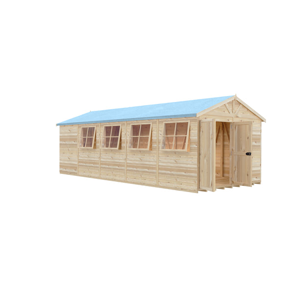 Mammoth 10x25 Double Door 12mm Shiplap Garden Shed