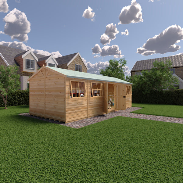 Mammoth 10x25 Double Door 12mm Shiplap Garden Shed
